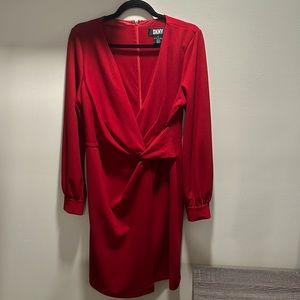 Red DKNY dress